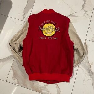 Hard Rock Cafe Red and Yellow Logo Jacket
